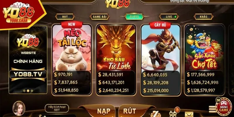Giới thiệu game nổ hũ Jackpot Yo88